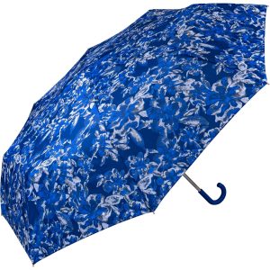 Blue floral pattern umbrella for rain protection from X-brella UK.