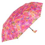 Colourful floral duck head umbrella for rain protection.