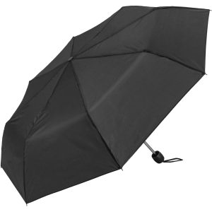 Black compact umbrella for men and women, portable and lightweight.