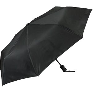 Black automatic open and close umbrella for easy rain protection.